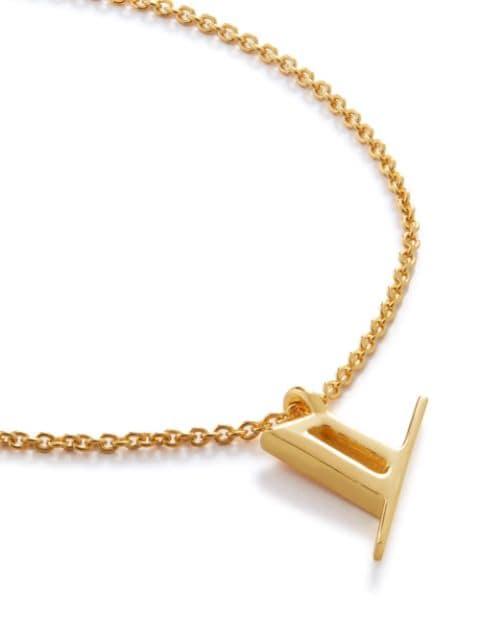 18kt gold vermeil Alphabet Y necklace by MONICA VINADER