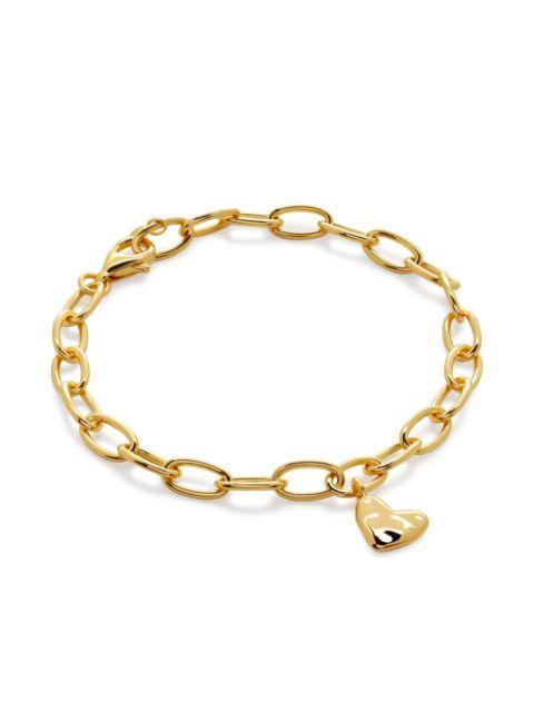 18kt gold vermeil Heart Charm bracelet by MONICA VINADER