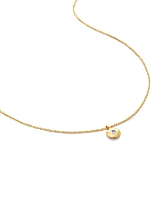 18kt recycled gold vermeil Birthstone diamond pendant necklace by MONICA VINADER