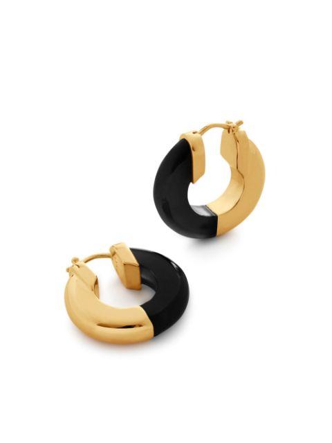 18kt yellow gold Kate Young hoop earrings by MONICA VINADER