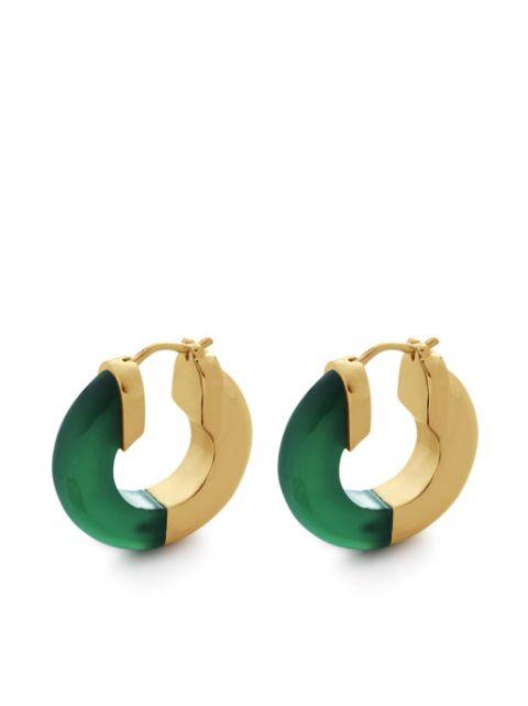 18kt yellow gold Kate Young small hoops by MONICA VINADER