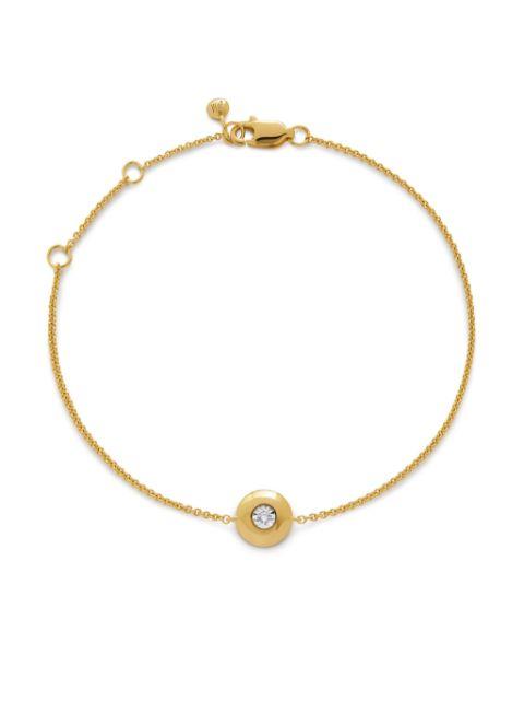 18kt yellow gold vermeil April Birthstone bracelet by MONICA VINADER