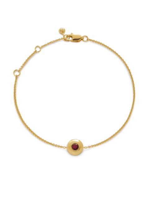 18kt yellow gold vermeil July Birthstone bracelet by MONICA VINADER