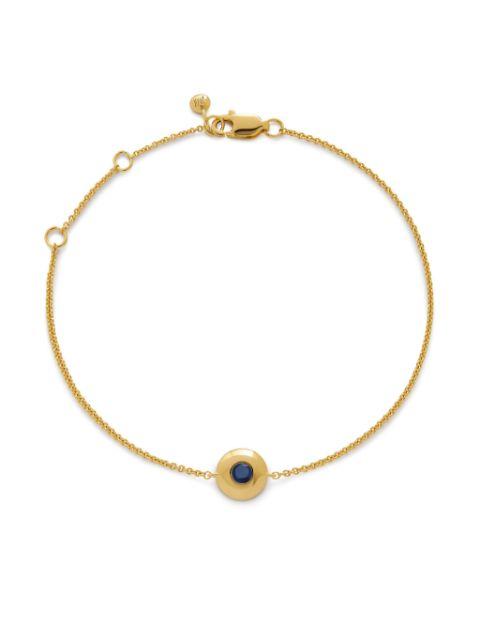 18kt yellow gold vermeil September Birthstone bracelet by MONICA VINADER