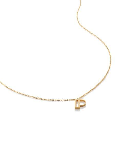 Alphabet P pendant necklace by MONICA VINADER