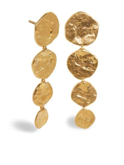 Capri Disc Cocktail drop earrings by MONICA VINADER