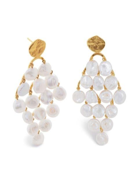 Capri Keshi Pearl Cocktail drop earrings by MONICA VINADER
