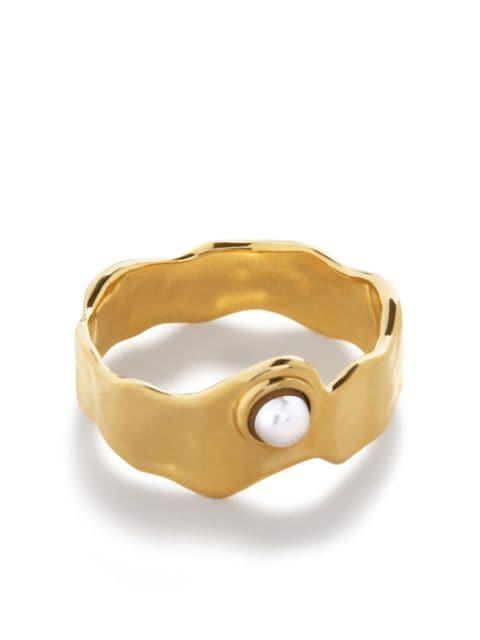 Capri pearl stacking ring by MONICA VINADER