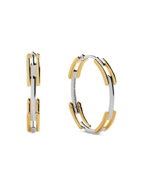 GP Signature mixed-metal hoop earrings by MONICA VINADER