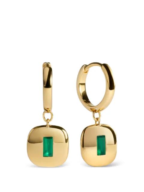 Gemdrop onyx hoop earrings by MONICA VINADER