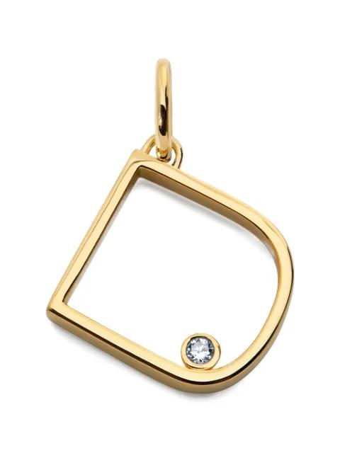 Initial D solitaire-diamond pendant by MONICA VINADER
