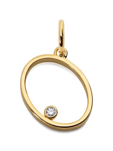 Initial O solitaire-diamond pendant by MONICA VINADER