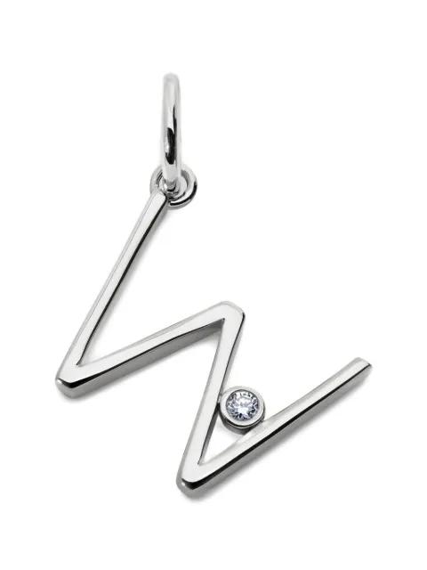 Initial W solitaire-diamond pendant by MONICA VINADER