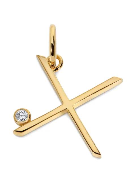 Initial X solitaire-diamond pendant by MONICA VINADER