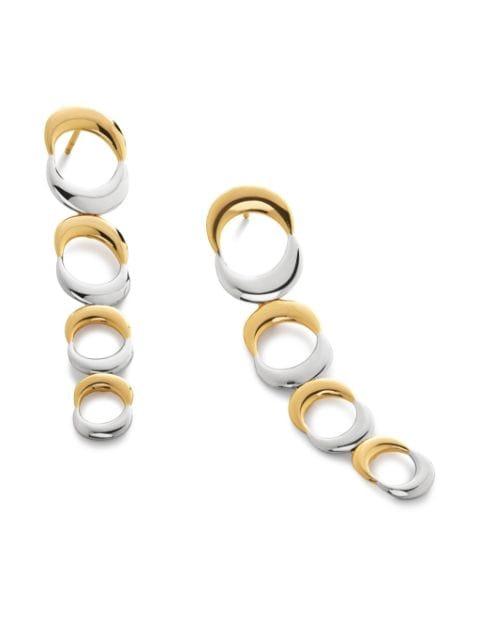 Kissing Moon Cocktail drop earrings by MONICA VINADER