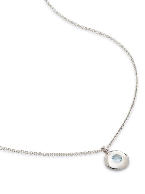 March birthstone necklace by MONICA VINADER