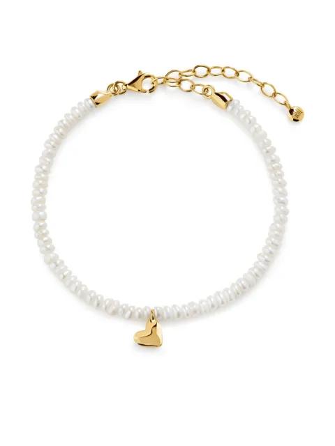 Mini pearl heart bracelet by MONICA VINADER