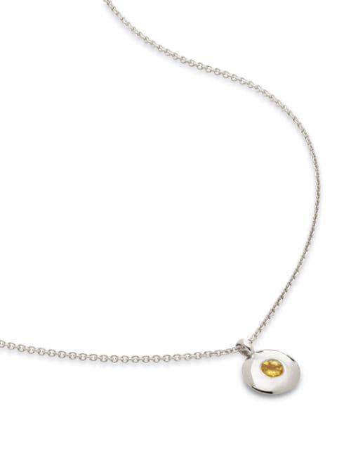 November citrine birthstone necklace by MONICA VINADER