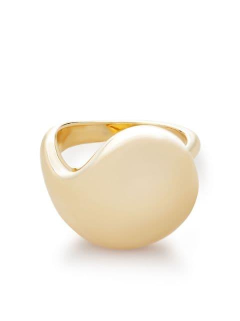 Nura gold-vermeil ring by MONICA VINADER