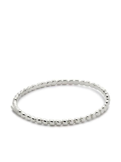 Nura silver teardrop bangle bracelet by MONICA VINADER