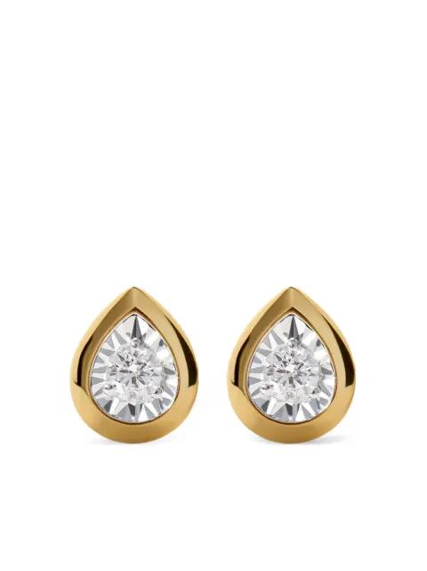 Pear Diamond stud earrings by MONICA VINADER