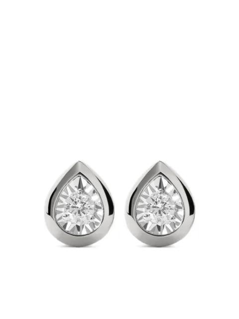 Pear Diamond stud earrings by MONICA VINADER