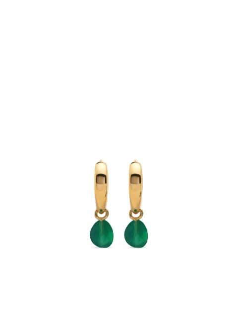 Rio onyx-drop huggie earrings by MONICA VINADER