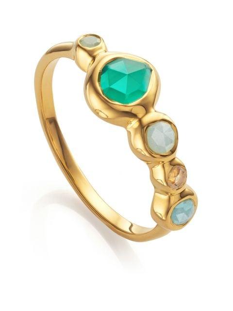Siren tonal half eternity ring by MONICA VINADER