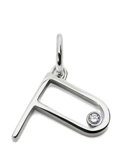 Solitaire diamond initial pendant by MONICA VINADER