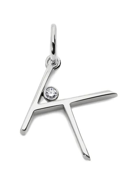 Solitaire diamond initial pendant by MONICA VINADER