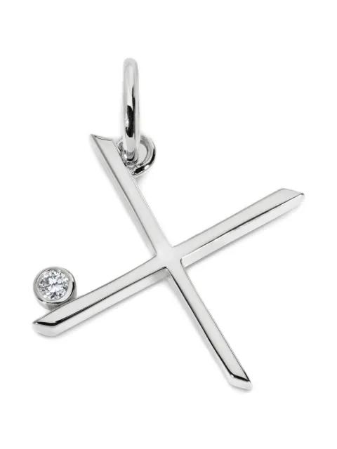 Solitaire diamond initial pendant by MONICA VINADER