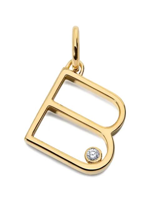 Solitaire diamond initial pendant by MONICA VINADER