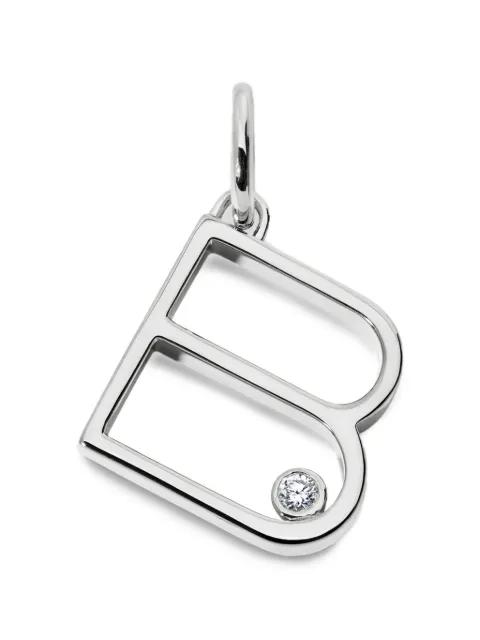 Solitaire diamond initial pendant by MONICA VINADER