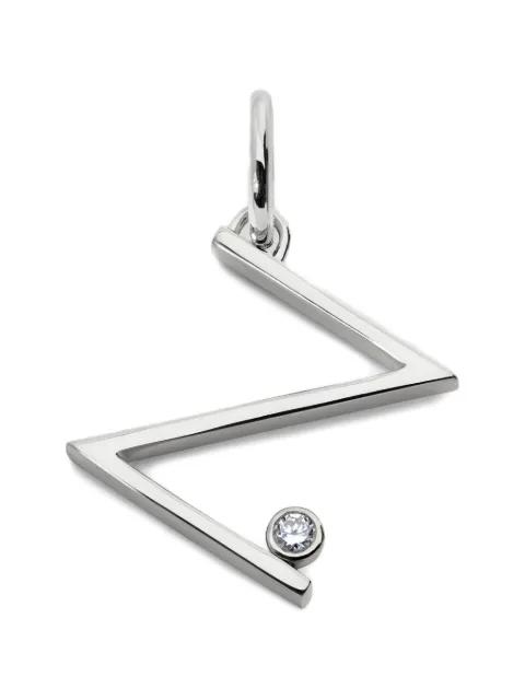 Solitaire diamond initial pendant by MONICA VINADER