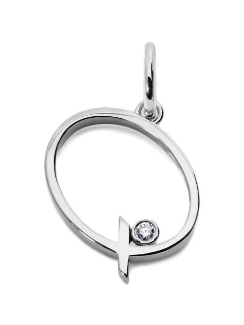 Solitaire diamond initial pendant by MONICA VINADER