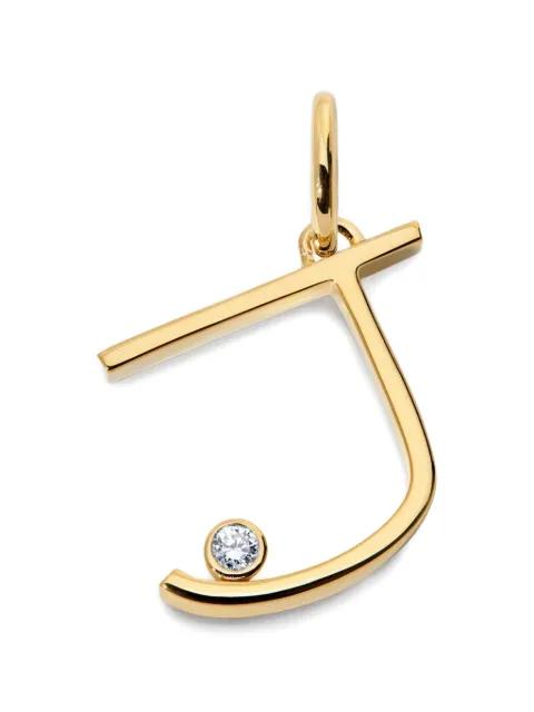 Solitaire diamond initial pendant by MONICA VINADER