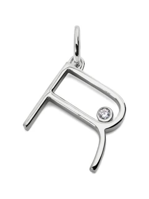 Solitaire initial diamond pendant by MONICA VINADER