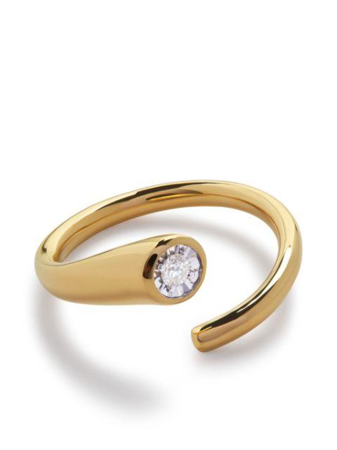Solitaire wrap ring by MONICA VINADER