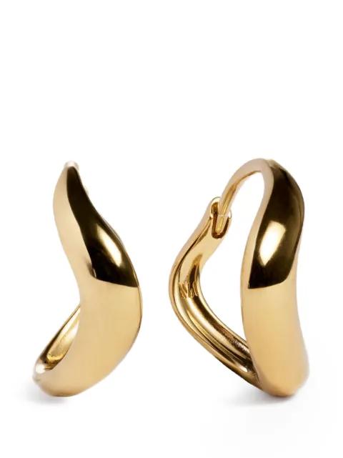 Swirl huggie earrings by MONICA VINADER