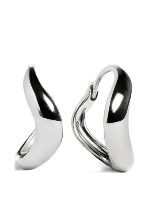 Swirl huggie earrings by MONICA VINADER