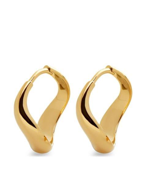 Swirl polished-finish hoops by MONICA VINADER