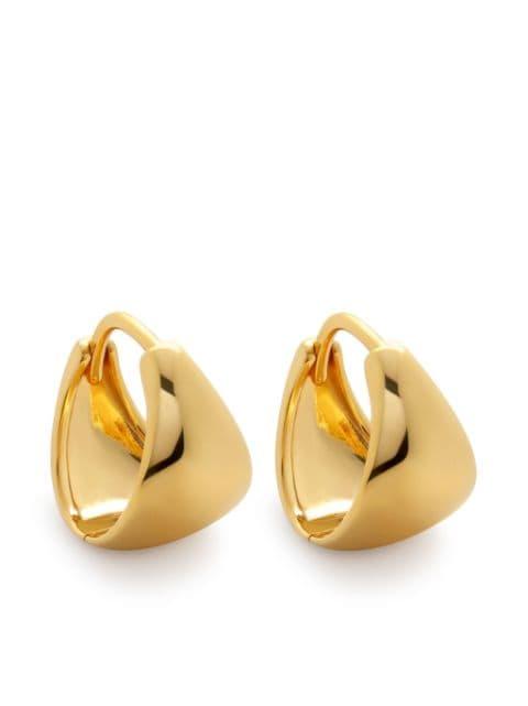 Tapaered Huggie earrings by MONICA VINADER