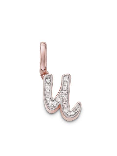 U diamond pendant charm by MONICA VINADER