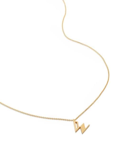 alphabet W-pendant necklace by MONICA VINADER