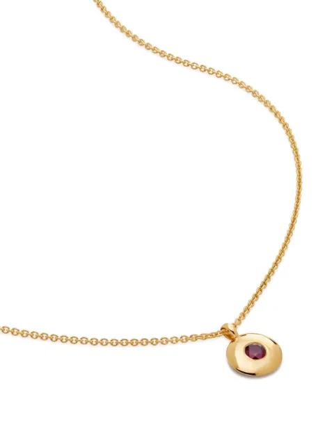 crystal-embellishment round-pendant necklaces by MONICA VINADER