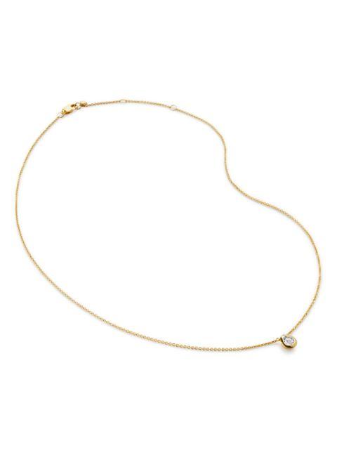 diamond pear adjustable-chain necklace by MONICA VINADER