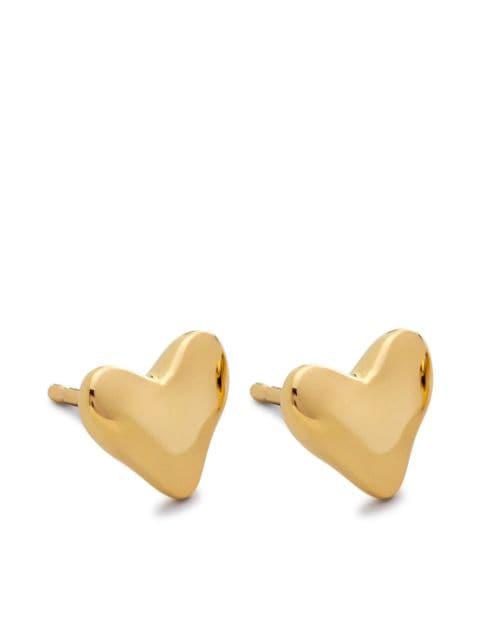 heart stud earrings by MONICA VINADER