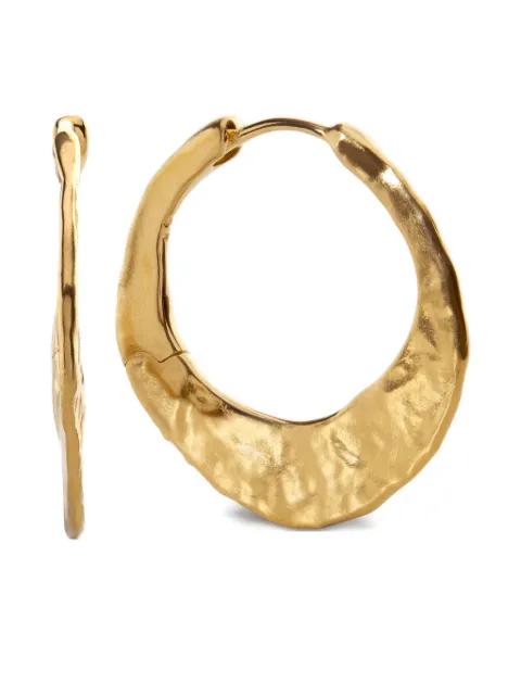 medium Capri hammered hoop earrings by MONICA VINADER
