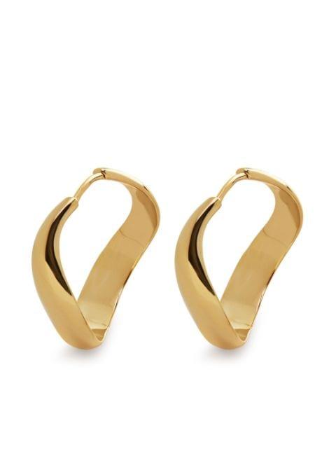 medium Swirl hoop earrings by MONICA VINADER