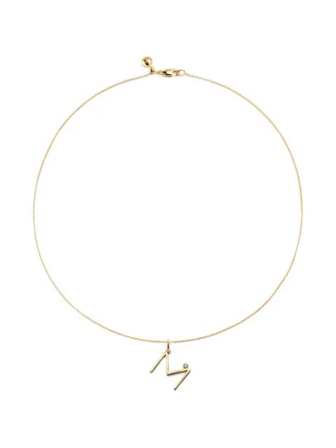 solitaire diamond initial M pendant by MONICA VINADER
